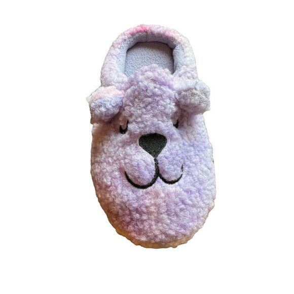 Totes Toasties Kids' Teddy Bear  Purple Fleece Slippers MD Size 13-1 - Picture 13 of 14